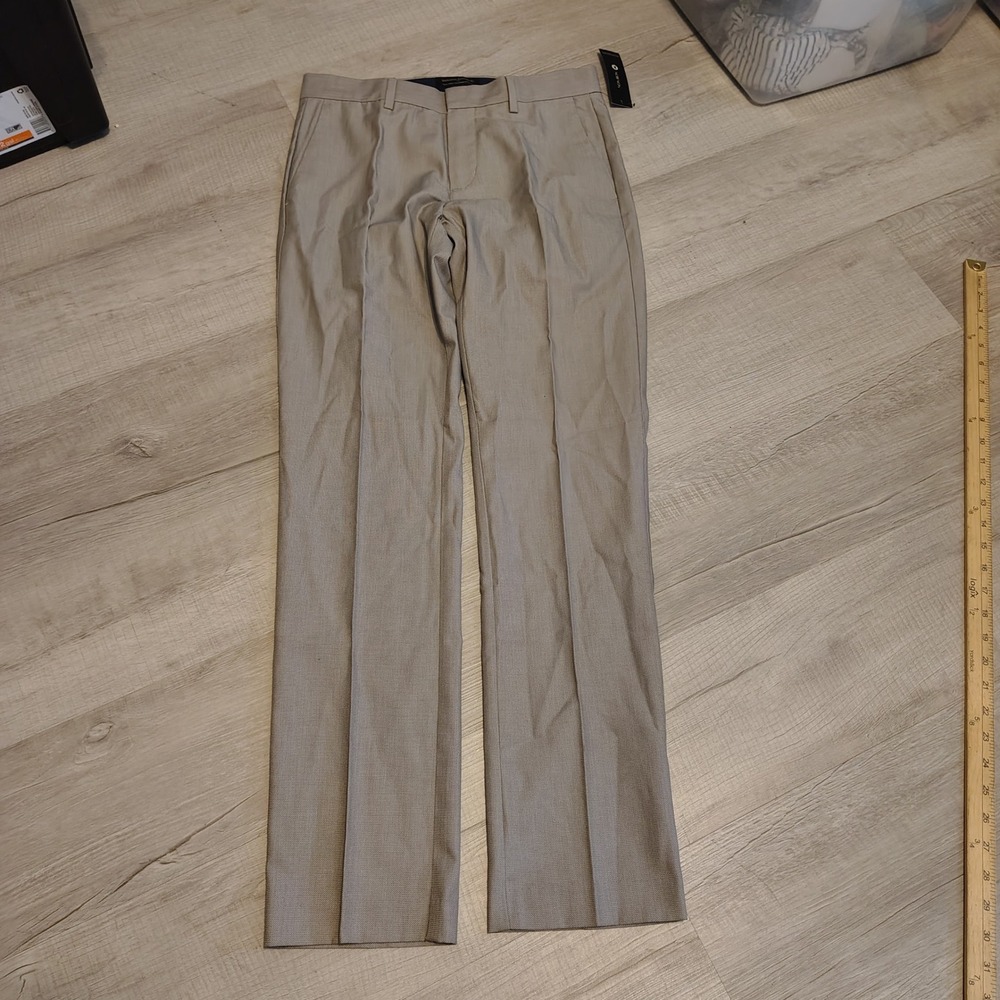 Banana Republic Mens 29x32 Non-Iron Tailored Slim Fit Dress Pants Tan 312295